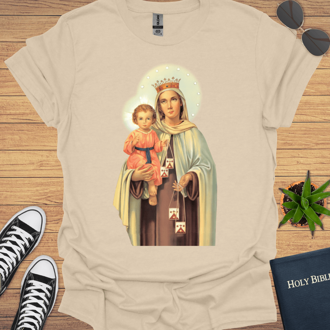 Our Lady Of Carmelties Mountains T-Shirt - Christian Clothes
