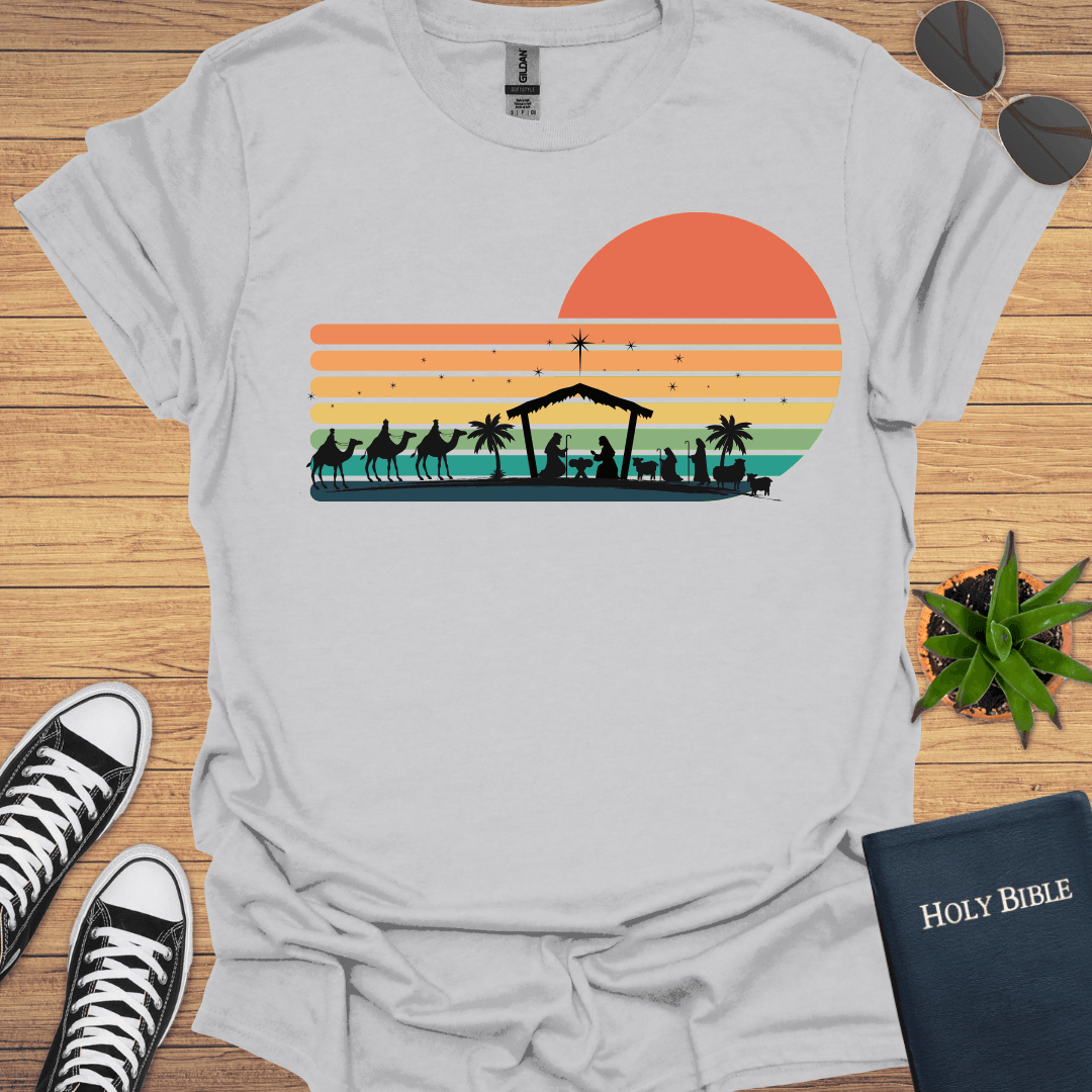 Retro Christmas Design T-Shirt - Christian Clothes