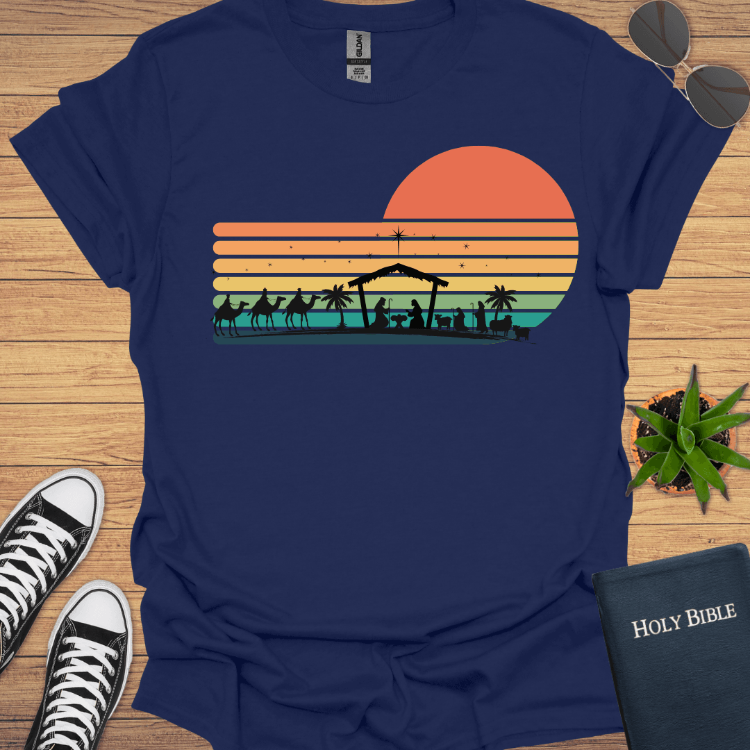 Retro Christmas Design T-Shirt - Christian Clothes