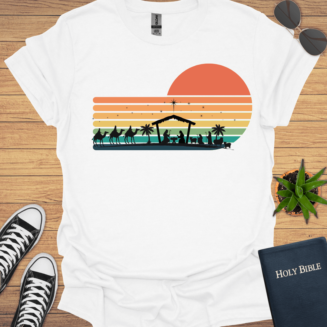 Retro Christmas Design T-Shirt - Christian Clothes