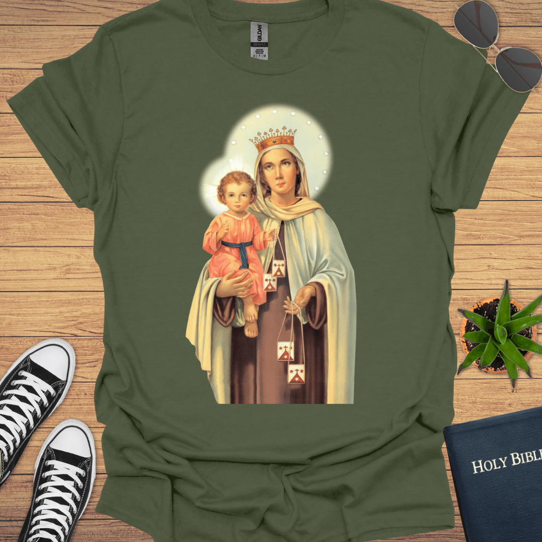 Our Lady Of Carmelties Mountains T-Shirt - Christian Clothes