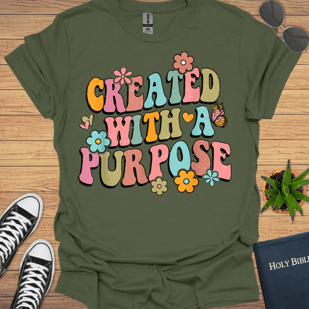 Created With Purpose T-Shirt - Christian Clothes