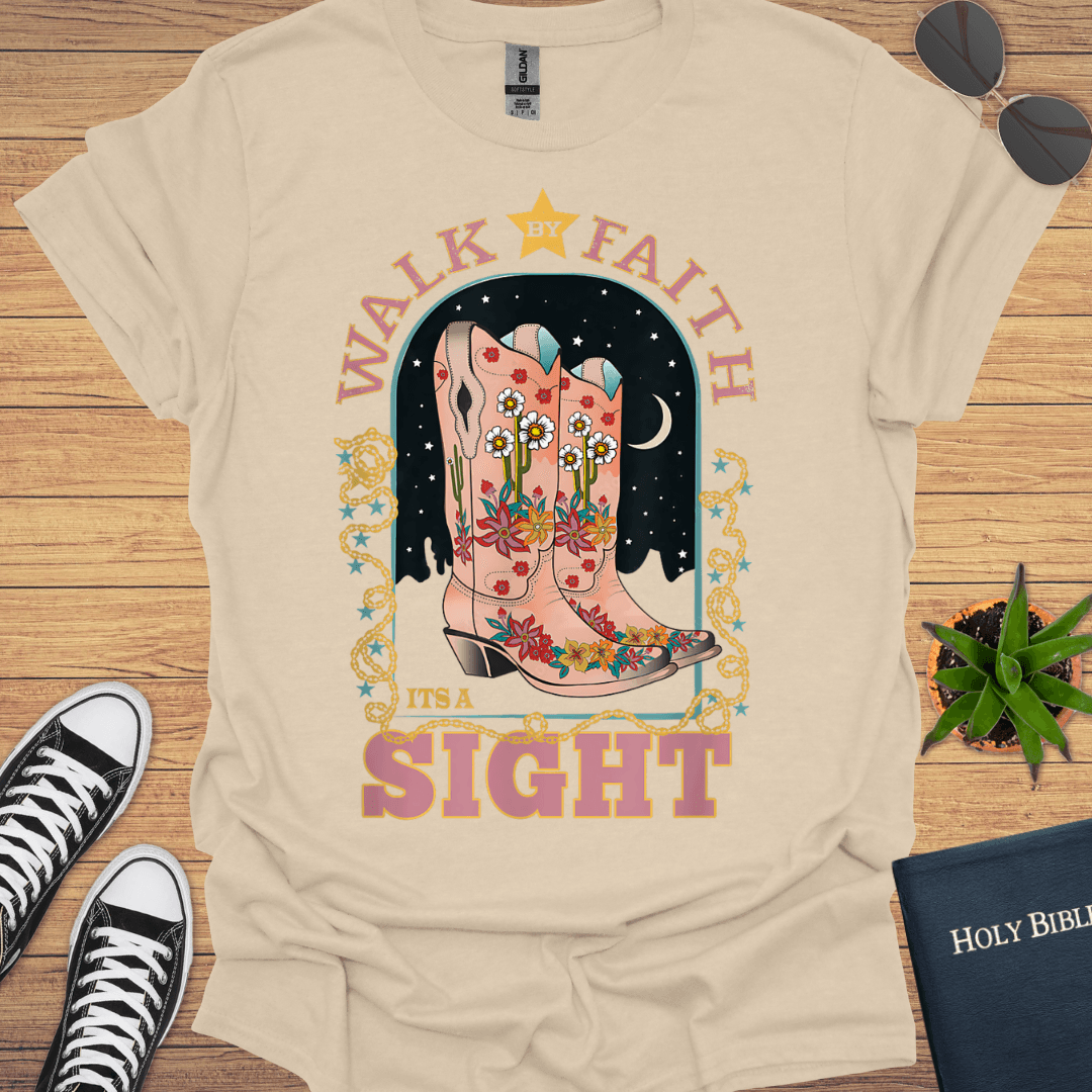 Walking By Faith T-Shirt - Christian Clothes