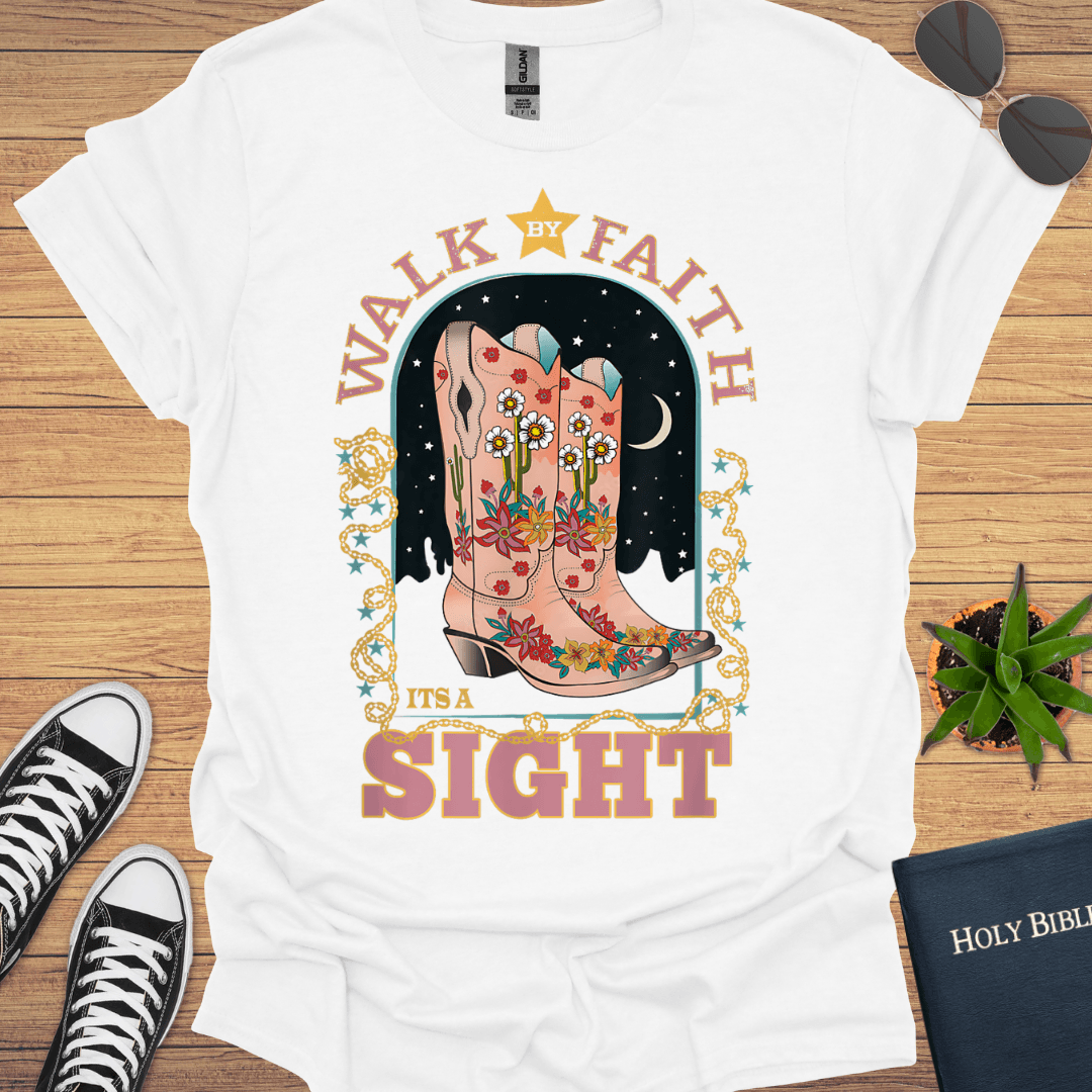 Walking By Faith T-Shirt - Christian Clothes