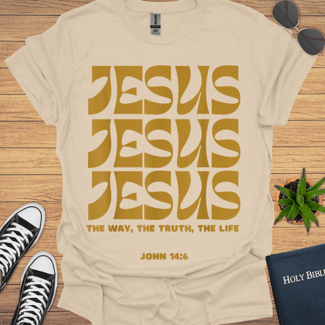 Jesus Gold Design T-Shirt - Christian Clothes