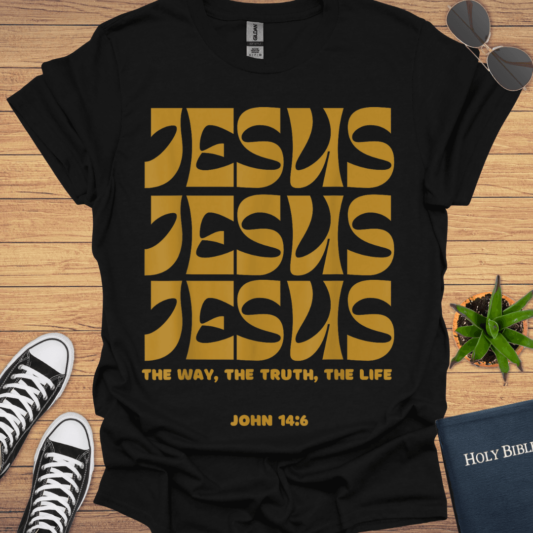 Jesus Gold Design T-Shirt - Christian Clothes