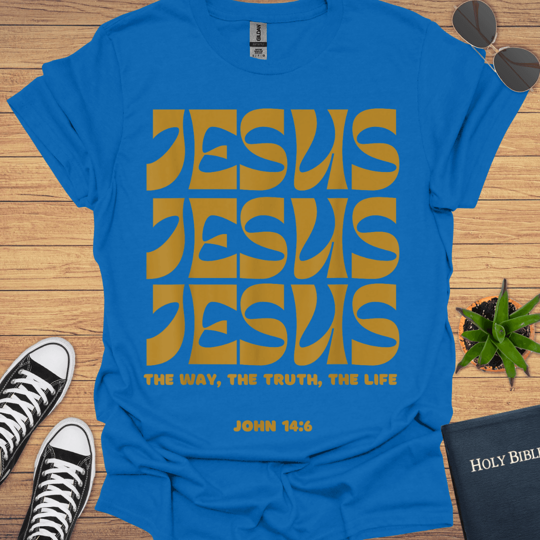 Jesus Gold Design T-Shirt - Christian Clothes