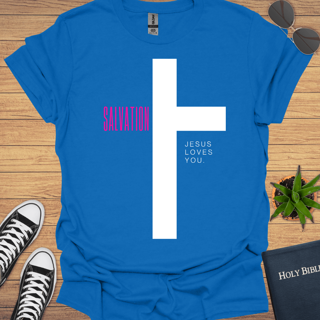 Salvation Cross Design T-Shirt - Christian Clothes