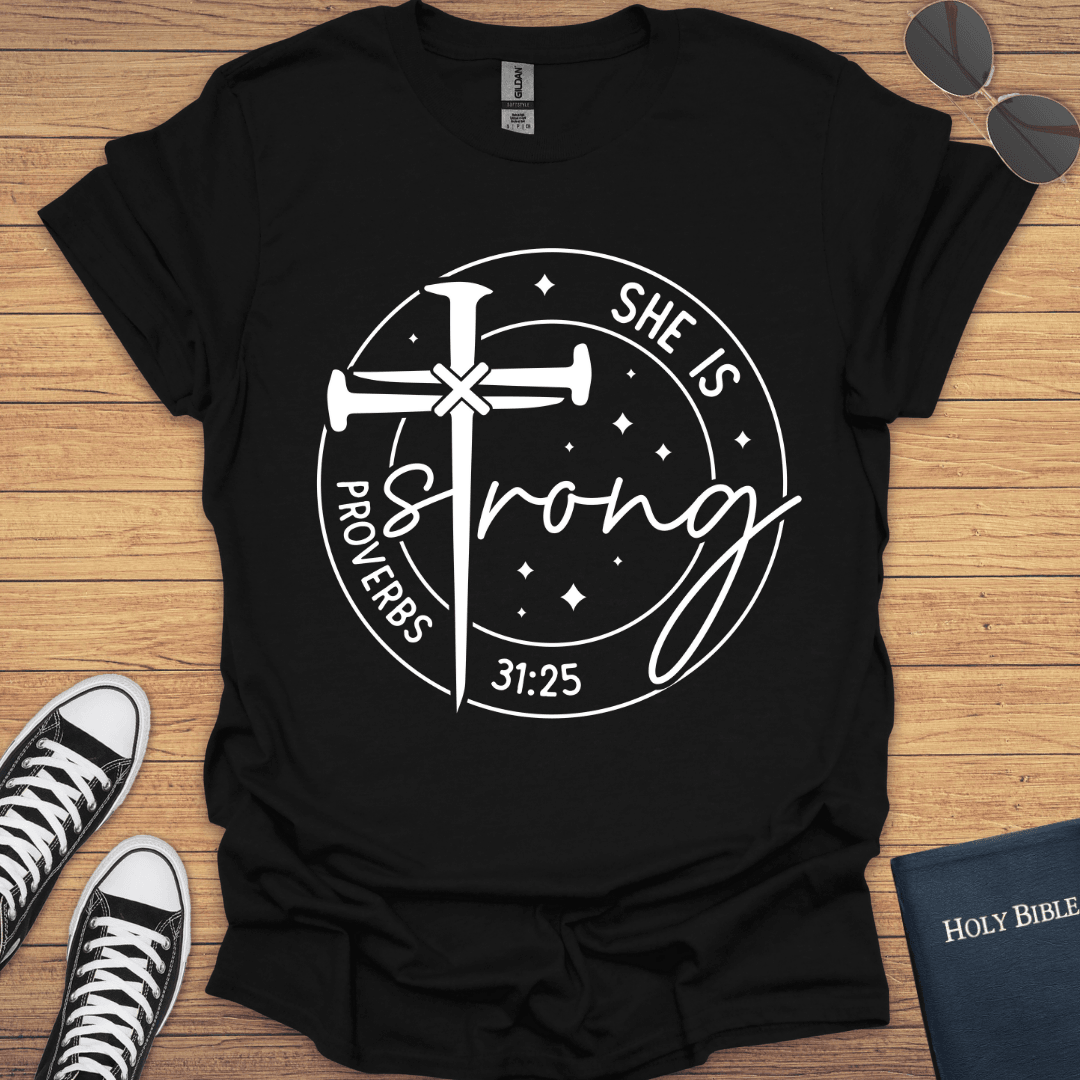 She is Stronger T-Shirt - Christian Clothes