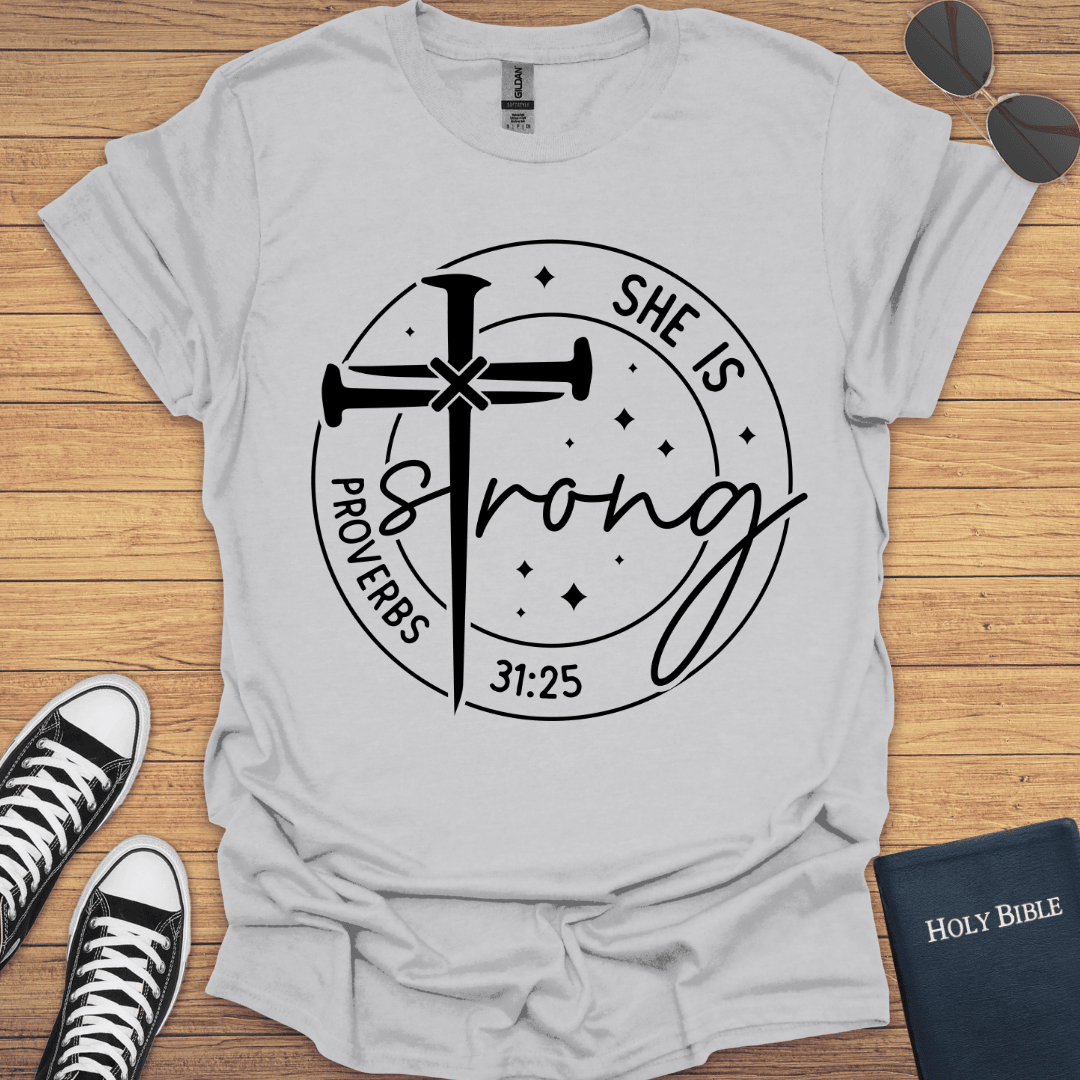 She is Stronger T-Shirt - Christian Clothes