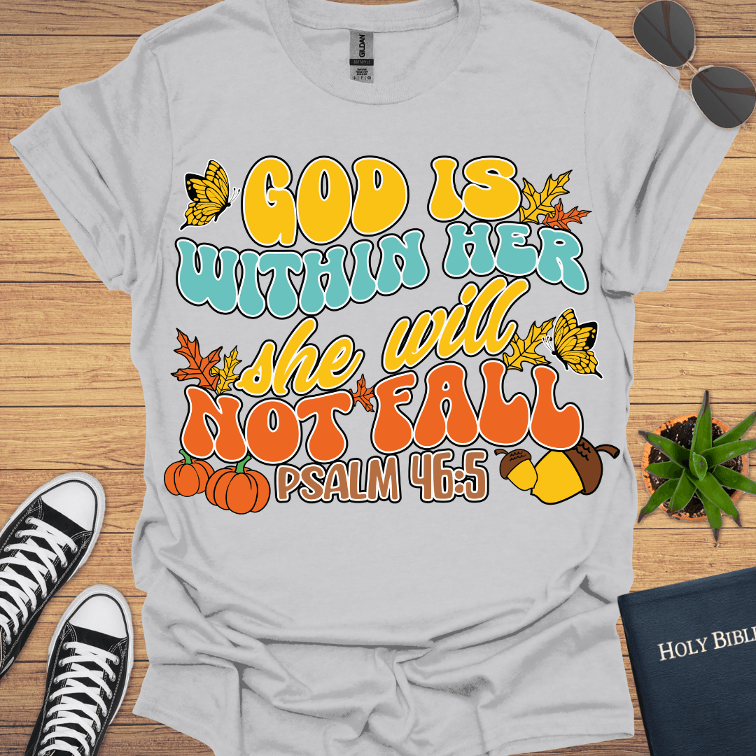 God is With Her T-Shirt - Christian Clothes