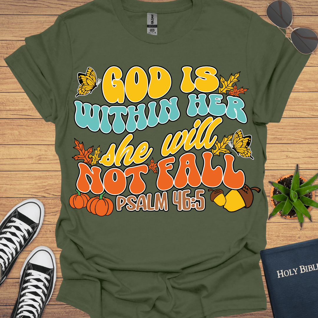 God is With Her T-Shirt - Christian Clothes