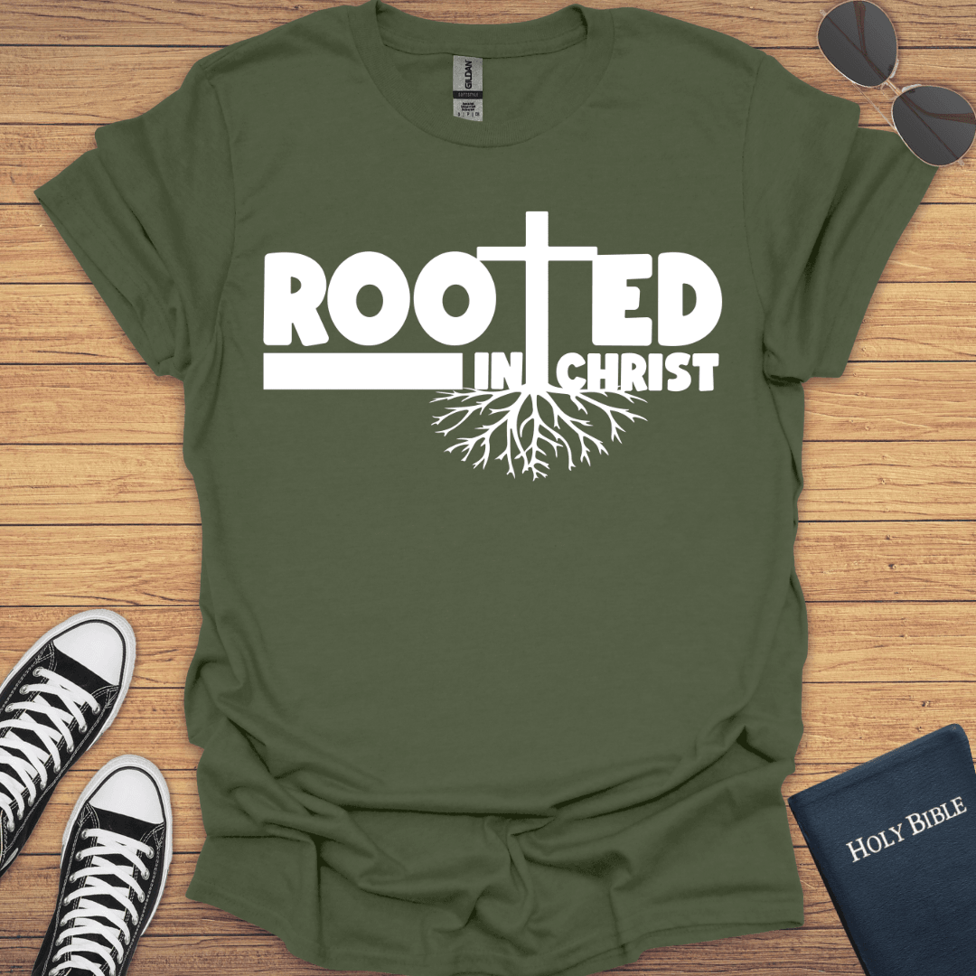 Rooted in Christ T-Shirt - Christian Clothes