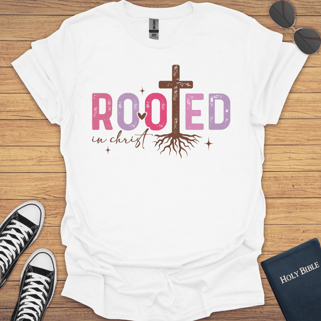Rooted in Christ T-Shirt - Christian Clothes