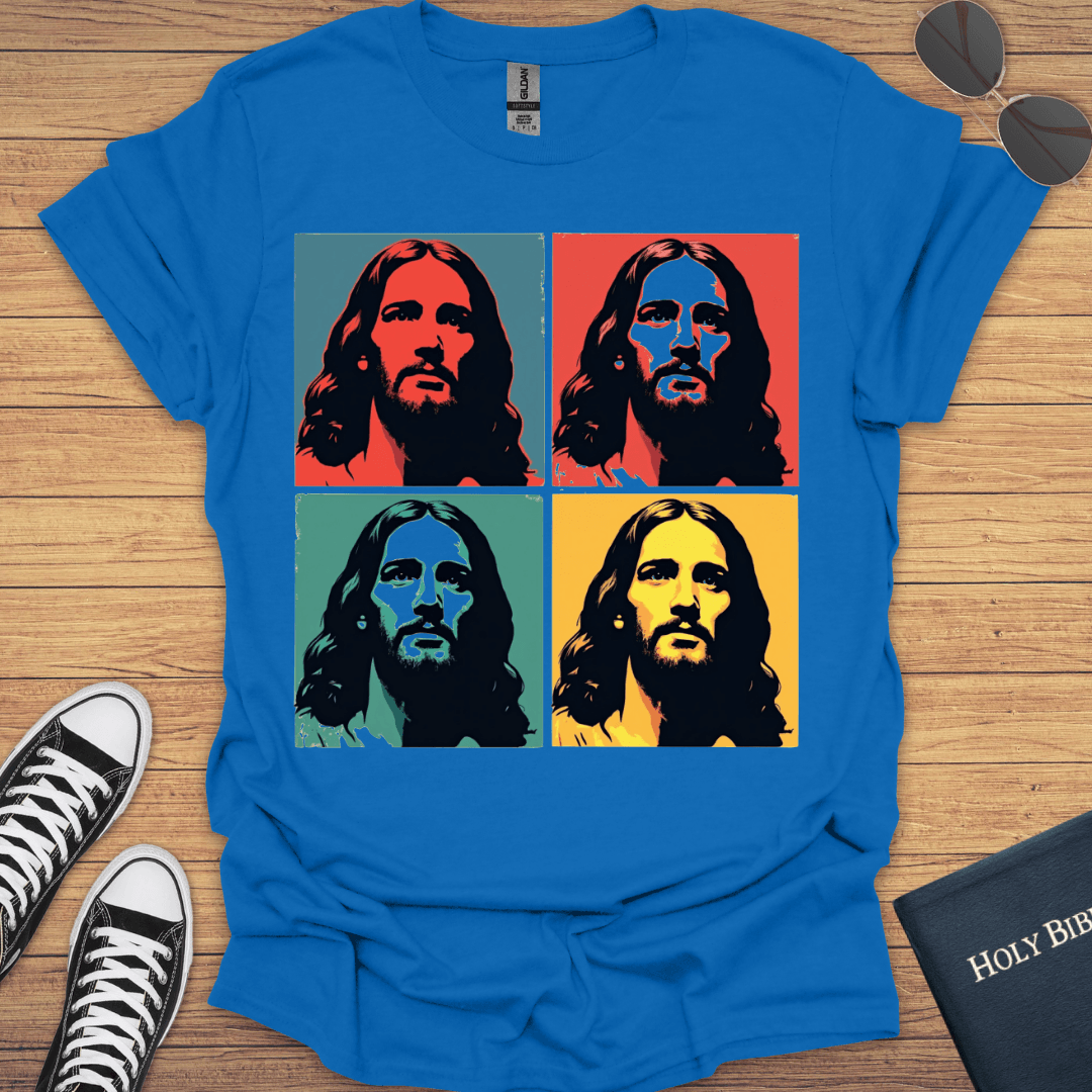 Jesus Face Pop Design T-Shirt - Christian Clothes