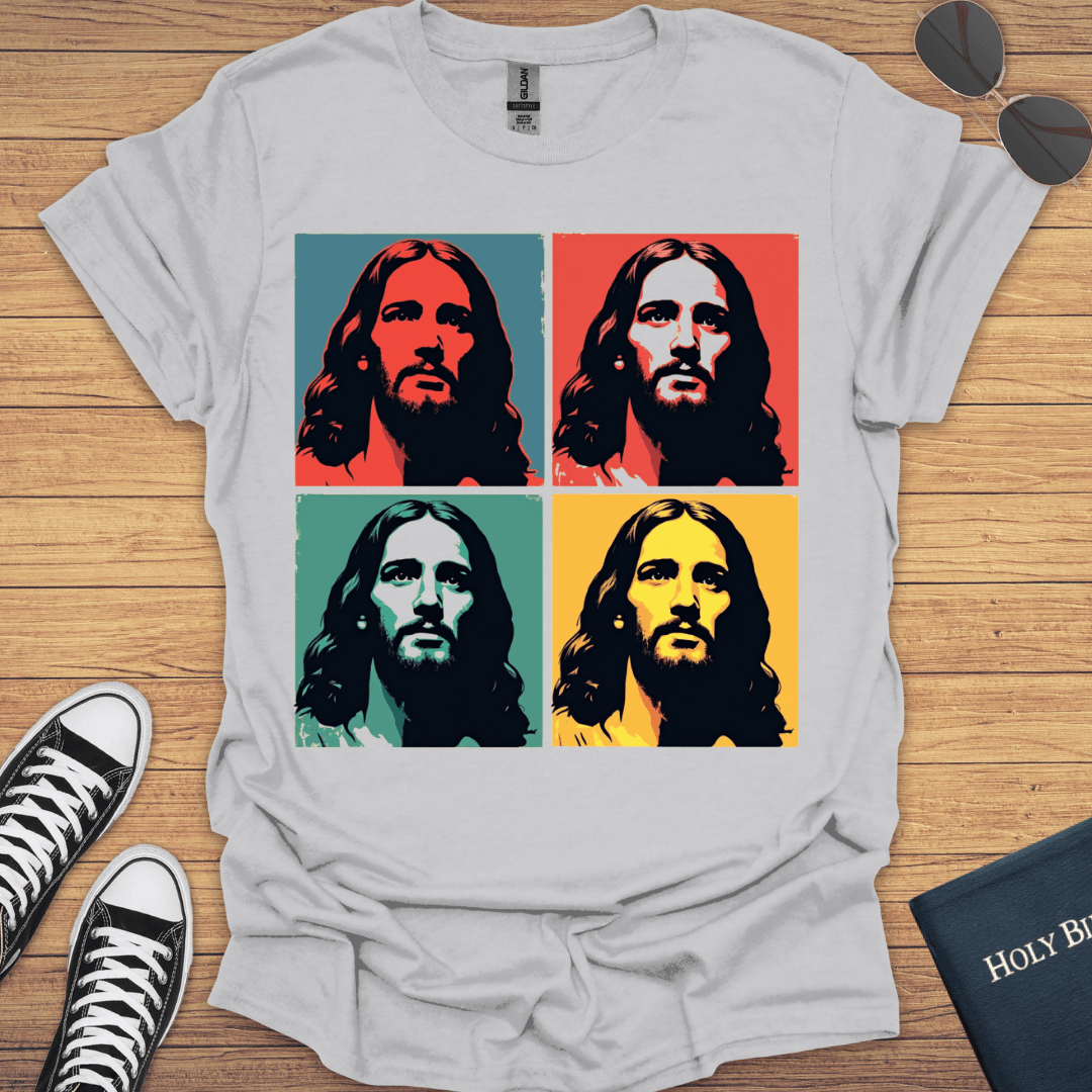Jesus Face Pop Design T-Shirt - Christian Clothes