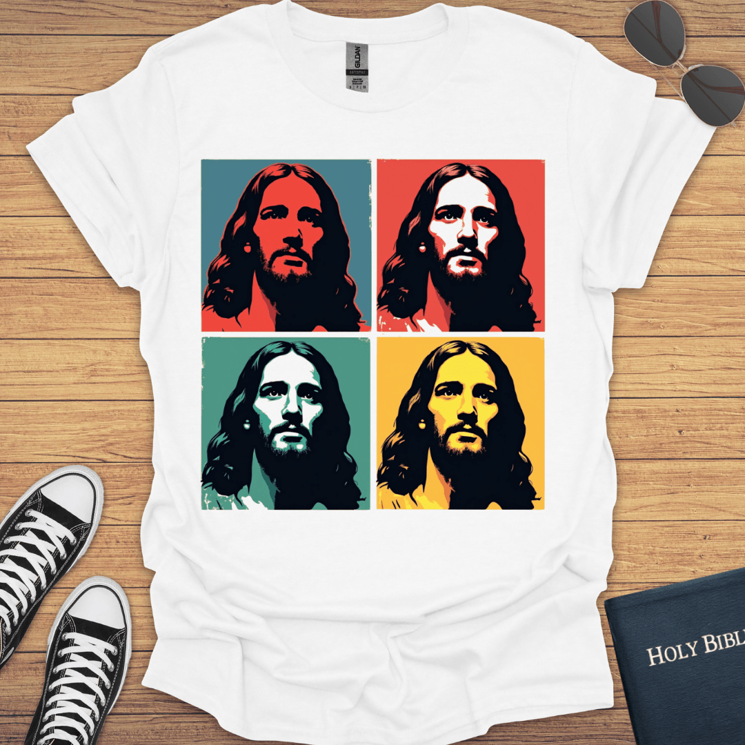 Jesus Face Pop Design T-Shirt - Christian Clothes