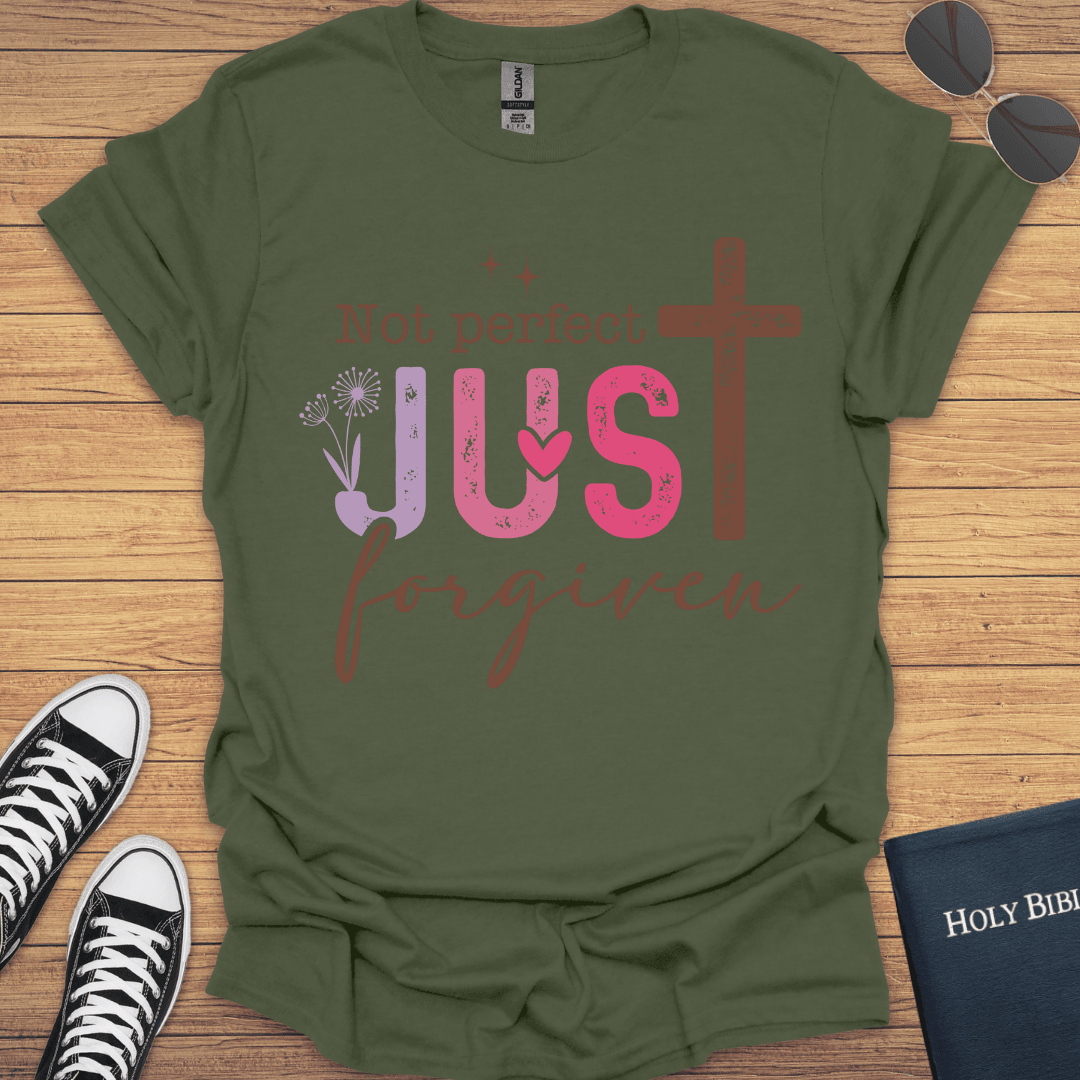 Not Perfect Just Forgiven T-Shirt - Christian Clothes