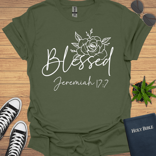 Blessed Jeremiah 17:7 T-Shirt - Christian Clothes
