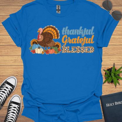 Thankful Grateful Blessed T-Shirt - Christian Clothes