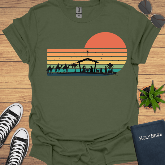 Retro Christmas Design T-Shirt - Christian Clothes