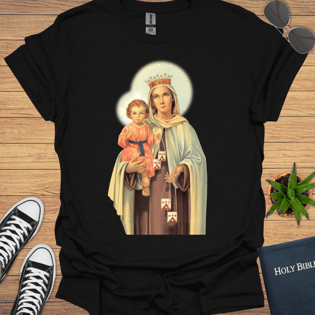 Our Lady Of Carmelties Mountains T-Shirt - Christian Clothes