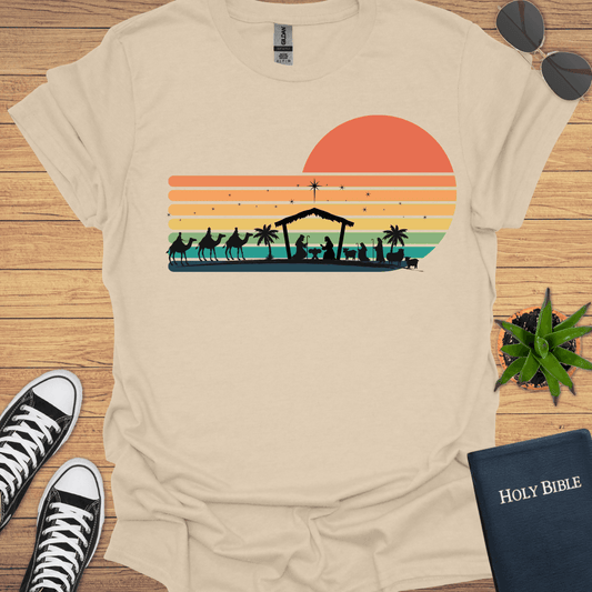 Retro Christmas Design T-Shirt - Christian Clothes