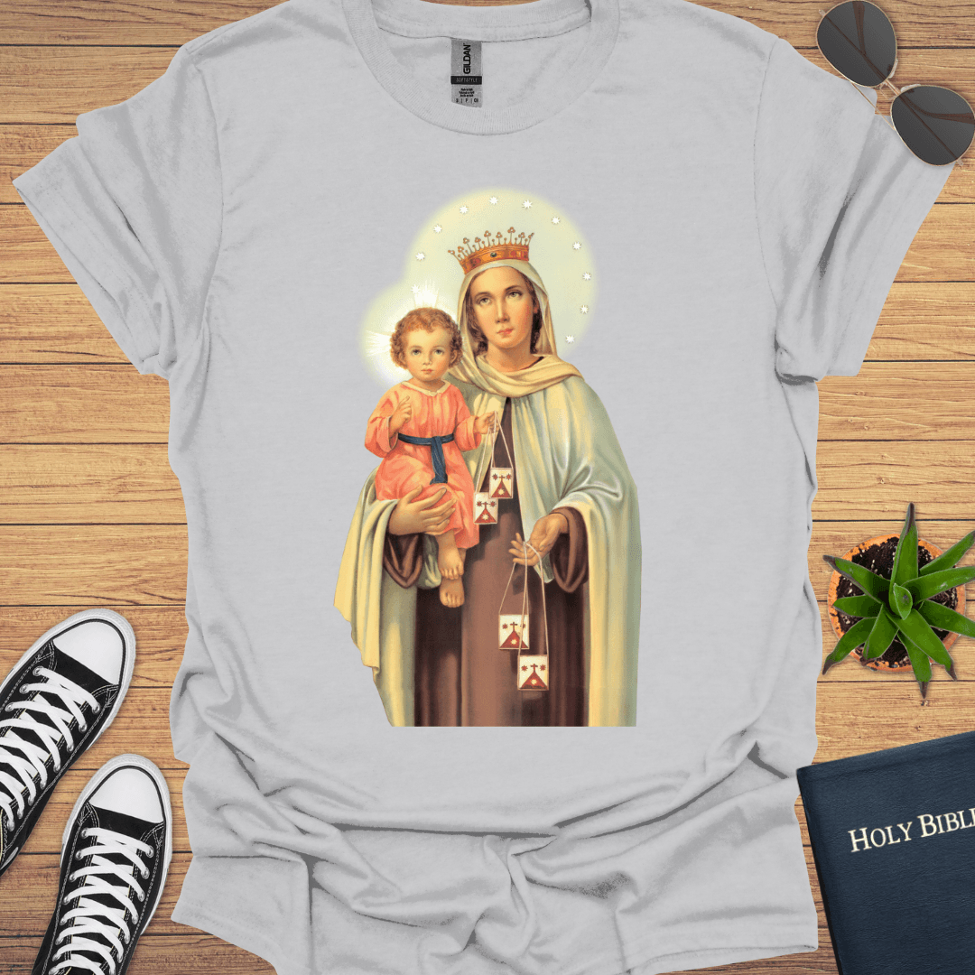 Our Lady Of Carmelties Mountains T-Shirt - Christian Clothes