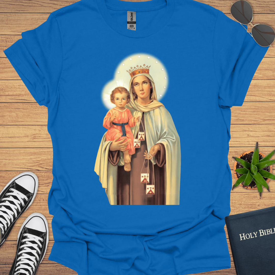 Our Lady Of Carmelties Mountains T-Shirt - Christian Clothes
