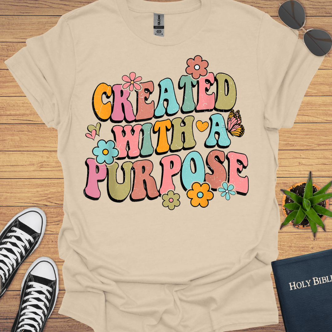 Created With Purpose T-Shirt - Christian Clothes