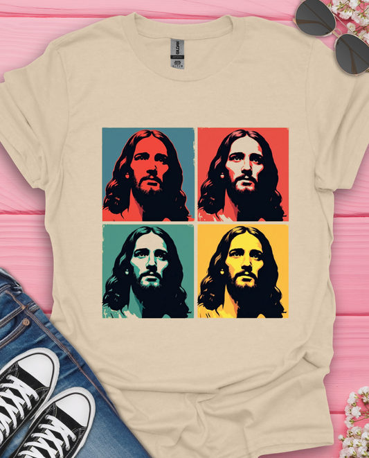 Jesus Face Pop  Design T-Shirt