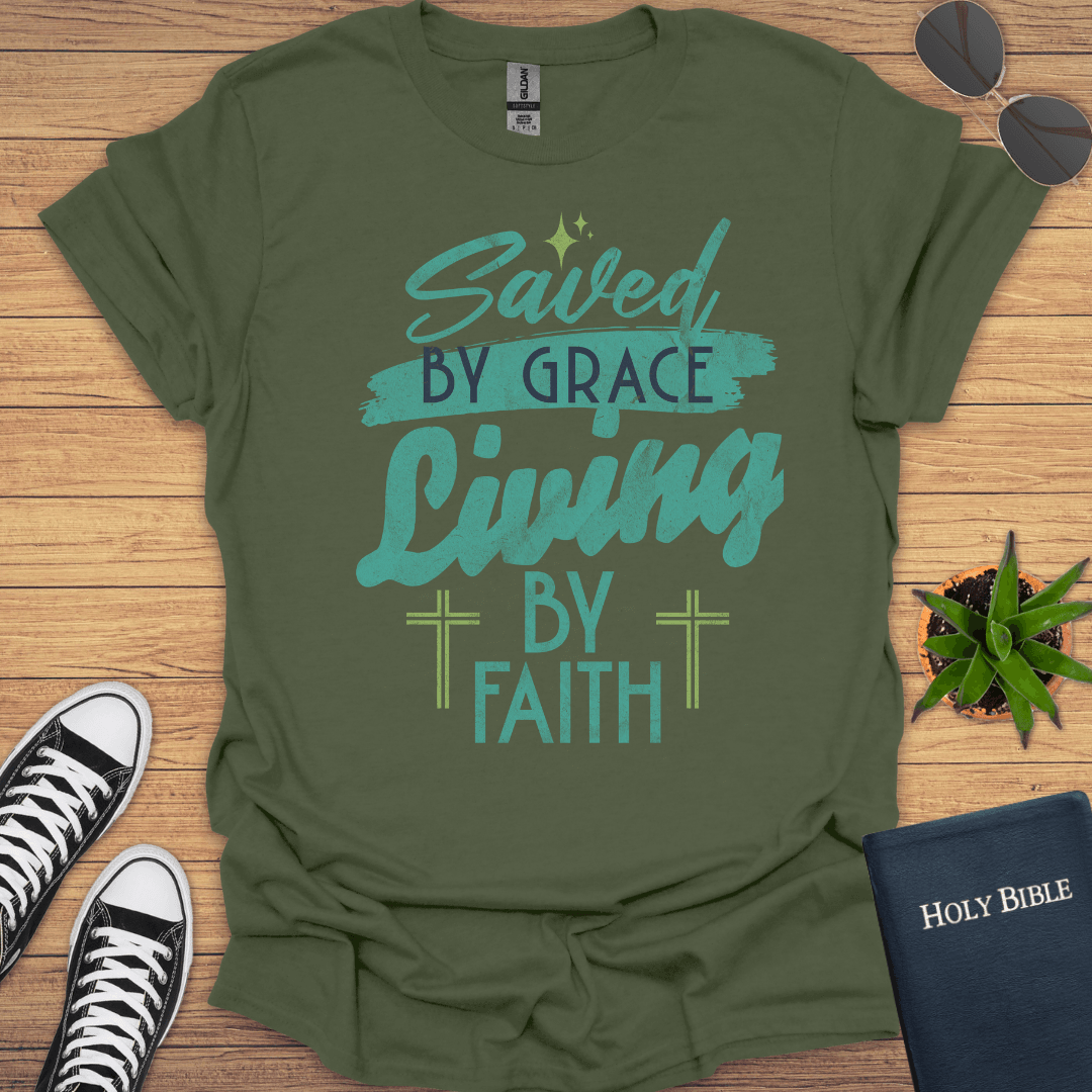 Saved By Grace T-Shirt - Christian Clothes