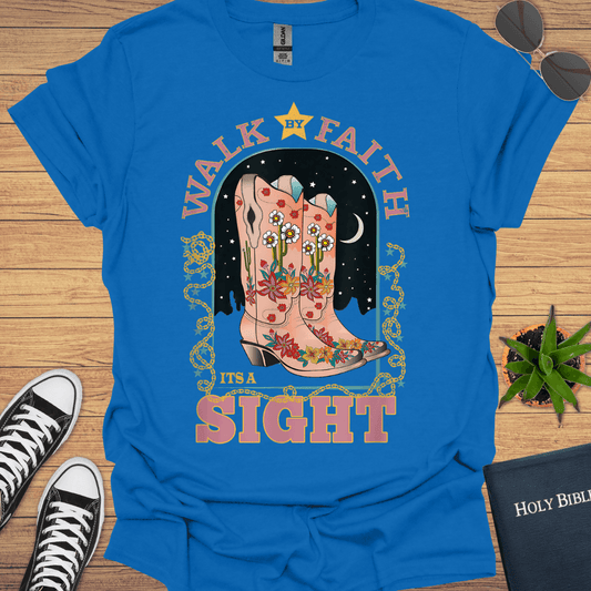 Walking By Faith T-Shirt - Christian Clothes