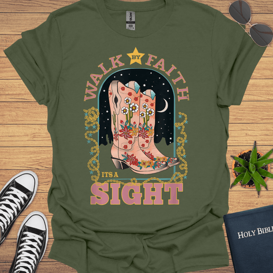 Walking By Faith T-Shirt - Christian Clothes