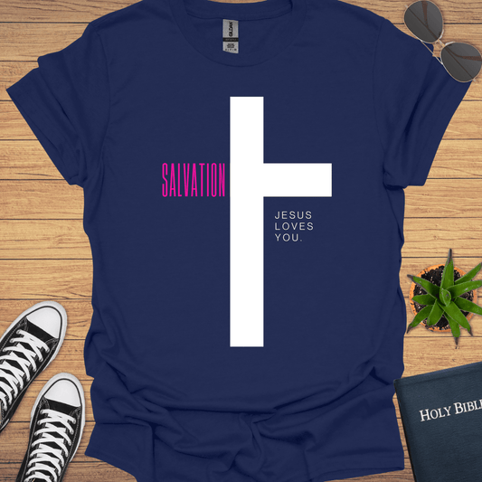 Salvation Cross Design T-Shirt - Christian Clothes