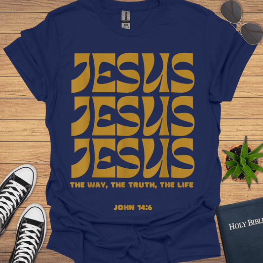 Jesus Gold Design T-Shirt - Christian Clothes
