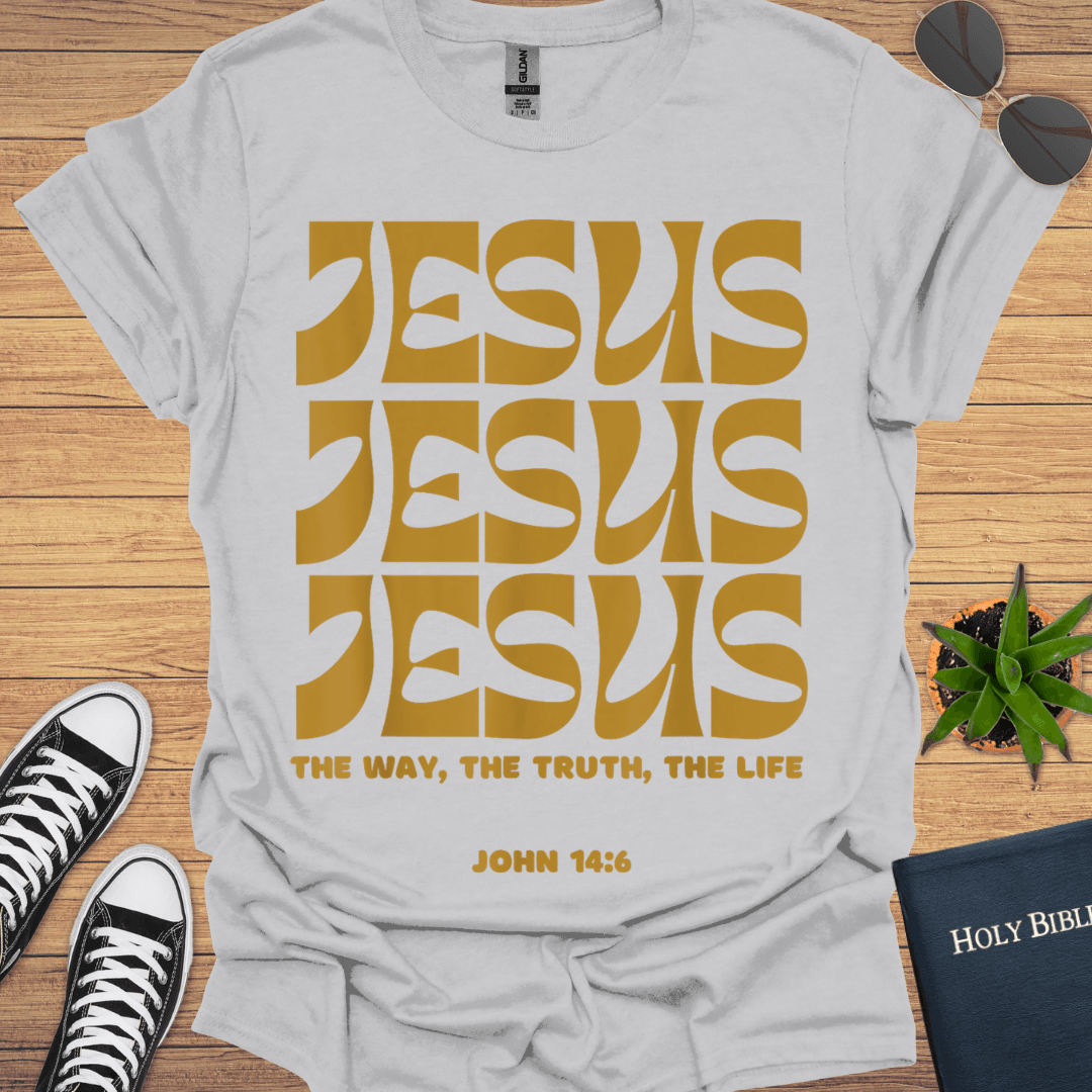 Jesus Gold Design T-Shirt - Christian Clothes