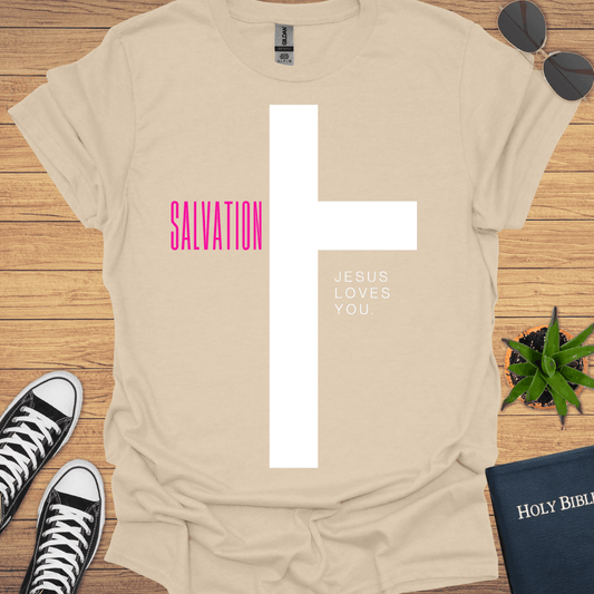 Salvation Cross Design T-Shirt - Christian Clothes