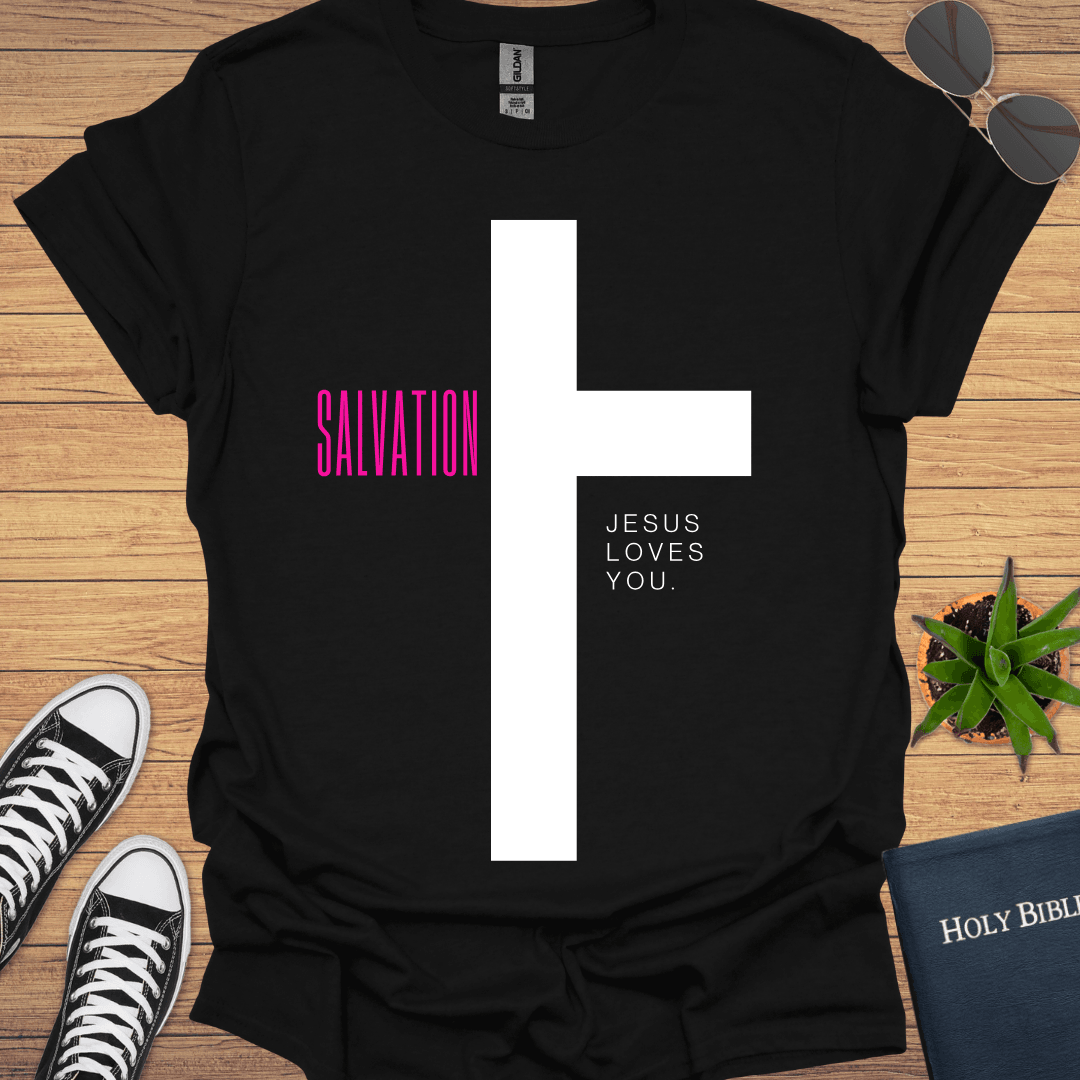 Salvation Cross Design T-Shirt - Christian Clothes