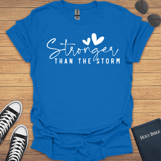 Stronger Than Storm T-Shirt - Christian Clothes