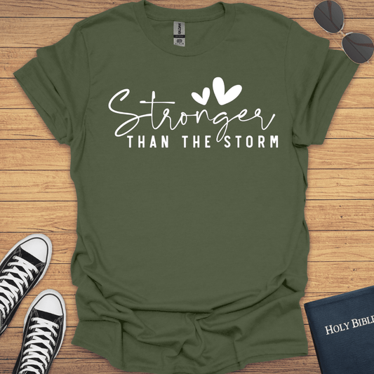 Stronger Than Storm T-Shirt - Christian Clothes