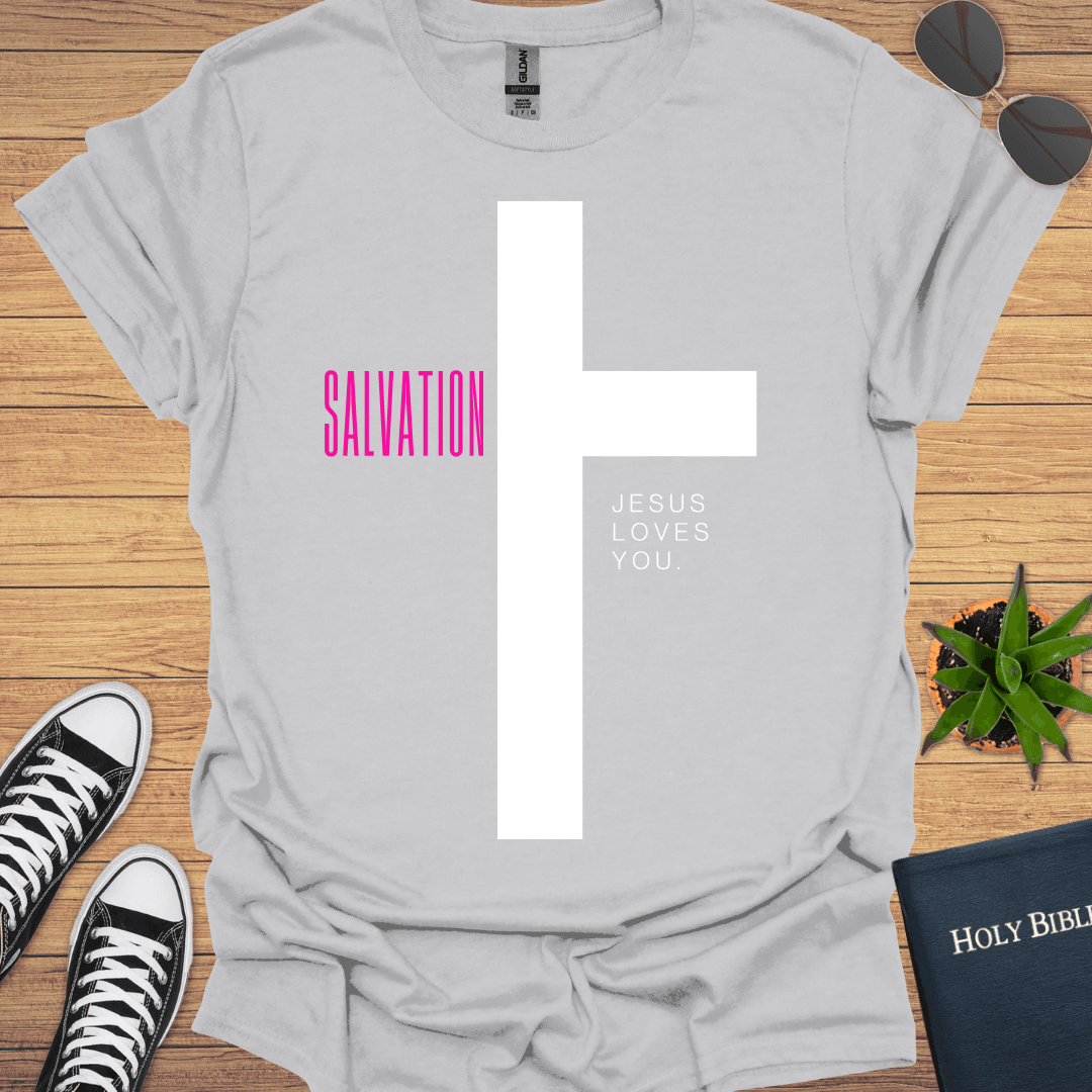 Salvation Cross Design T-Shirt - Christian Clothes