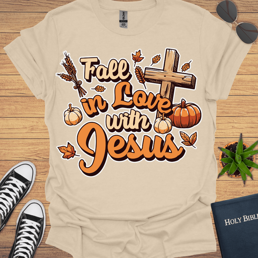 Fall in Love With Jesus T-Shirt - Christian Clothes