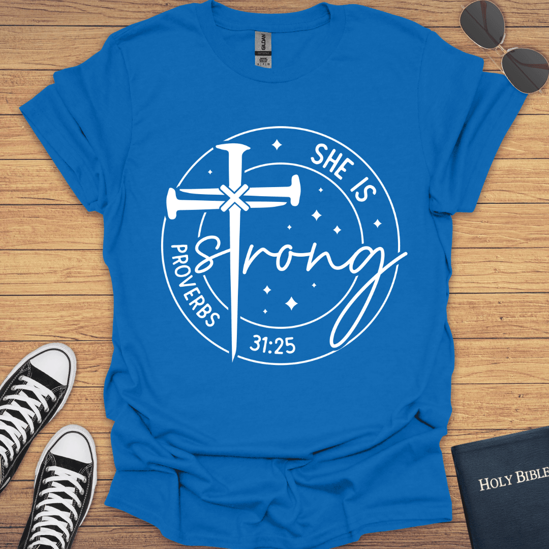 She is Stronger T-Shirt - Christian Clothes