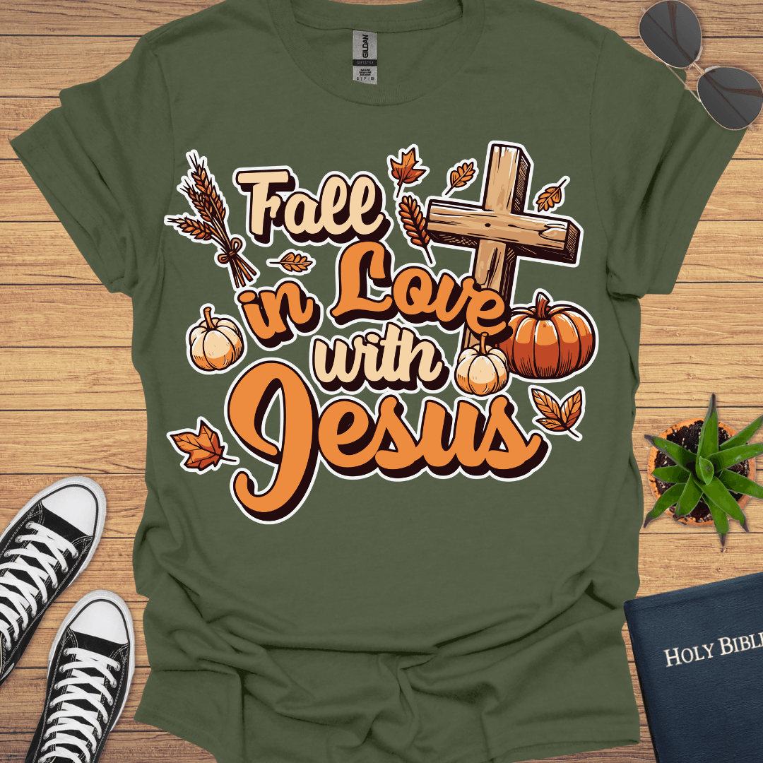 Fall in Love With Jesus T-Shirt - Christian Clothes