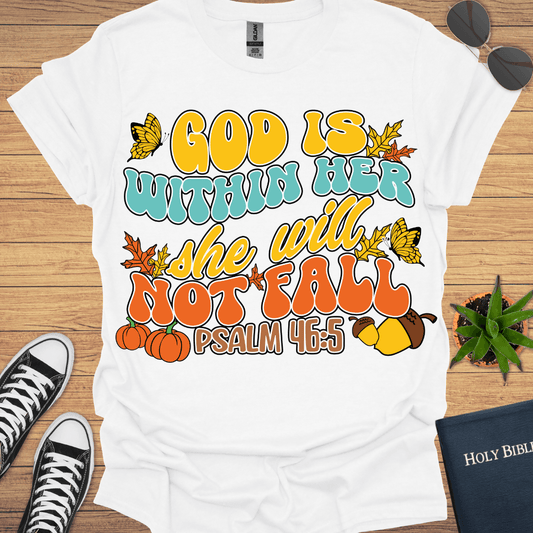 God is With Her T-Shirt - Christian Clothes