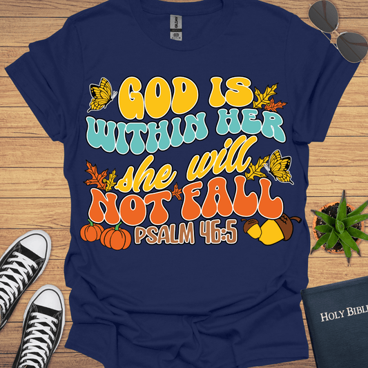 God is With Her T-Shirt - Christian Clothes