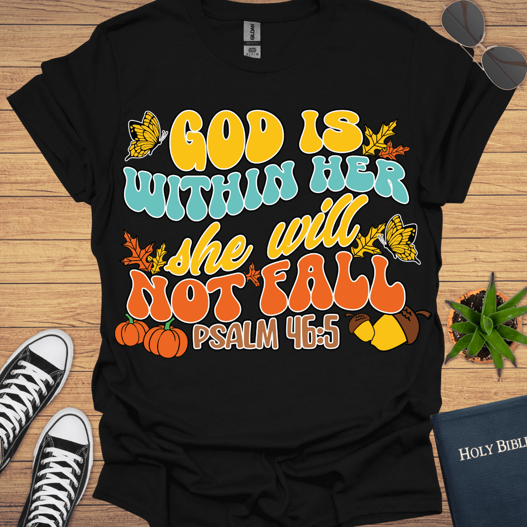 God is With Her T-Shirt - Christian Clothes