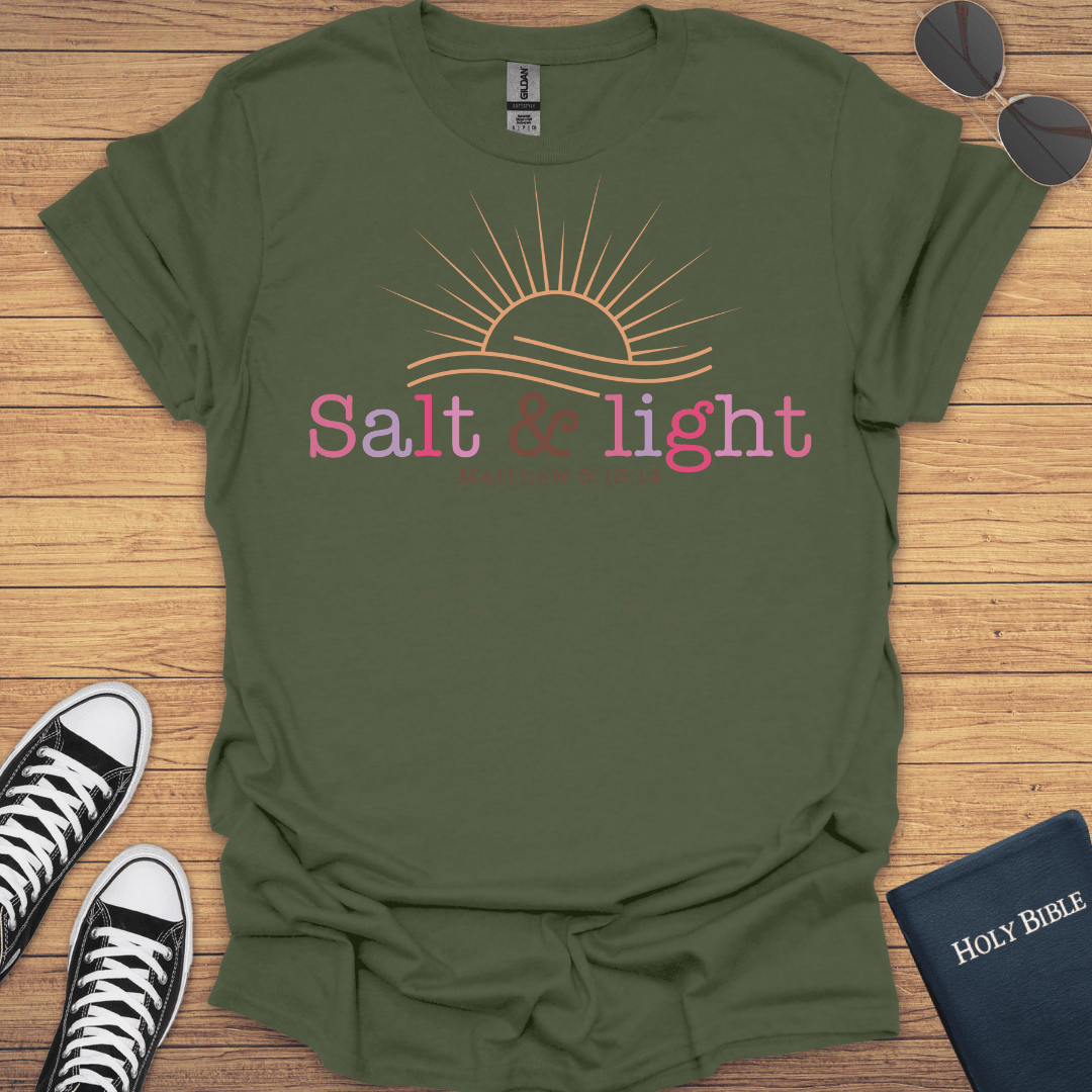 Salt And Light Mattew 5:13-14 T-Shirt - Christian Clothes