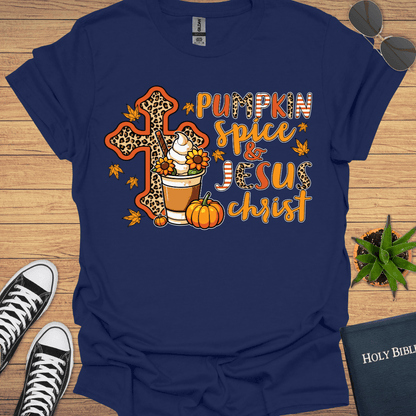 Pumpkin Spice and Jesus T-Shirt - Christian Clothes